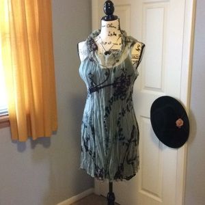 KATE BECK silk organza dress with slip dress